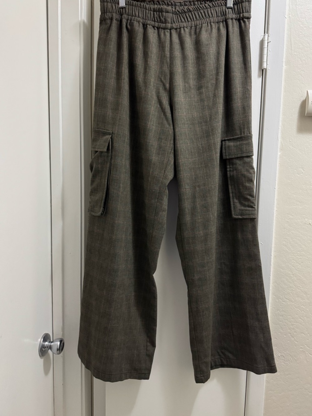 BAACAL women’s Olive Brown Wide-Leg Cargo Pants